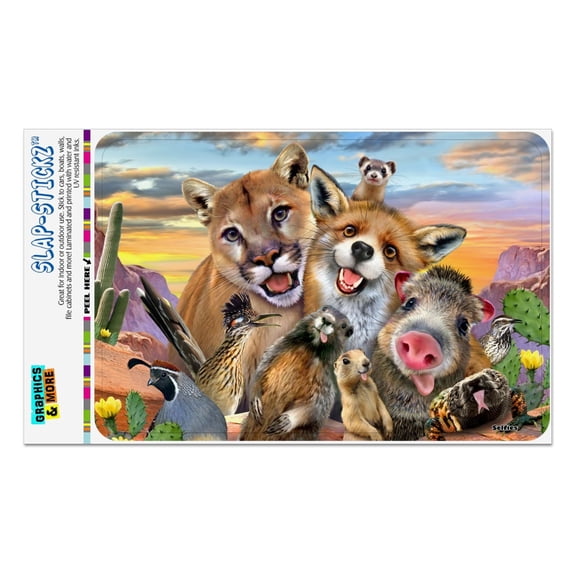 Southwestern Animals Selfie Cougar Fox Roadrunner Prairie Dog Home Business Office Sign