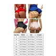 thumbnail image 4 of Women's High Waist Wide Waistband Ruffle Yoga Shorts Gym Workout Rave Booty Dance Mini Hot Pants Bottoms Active Skirted Panties 5XL Red, 4 of 8