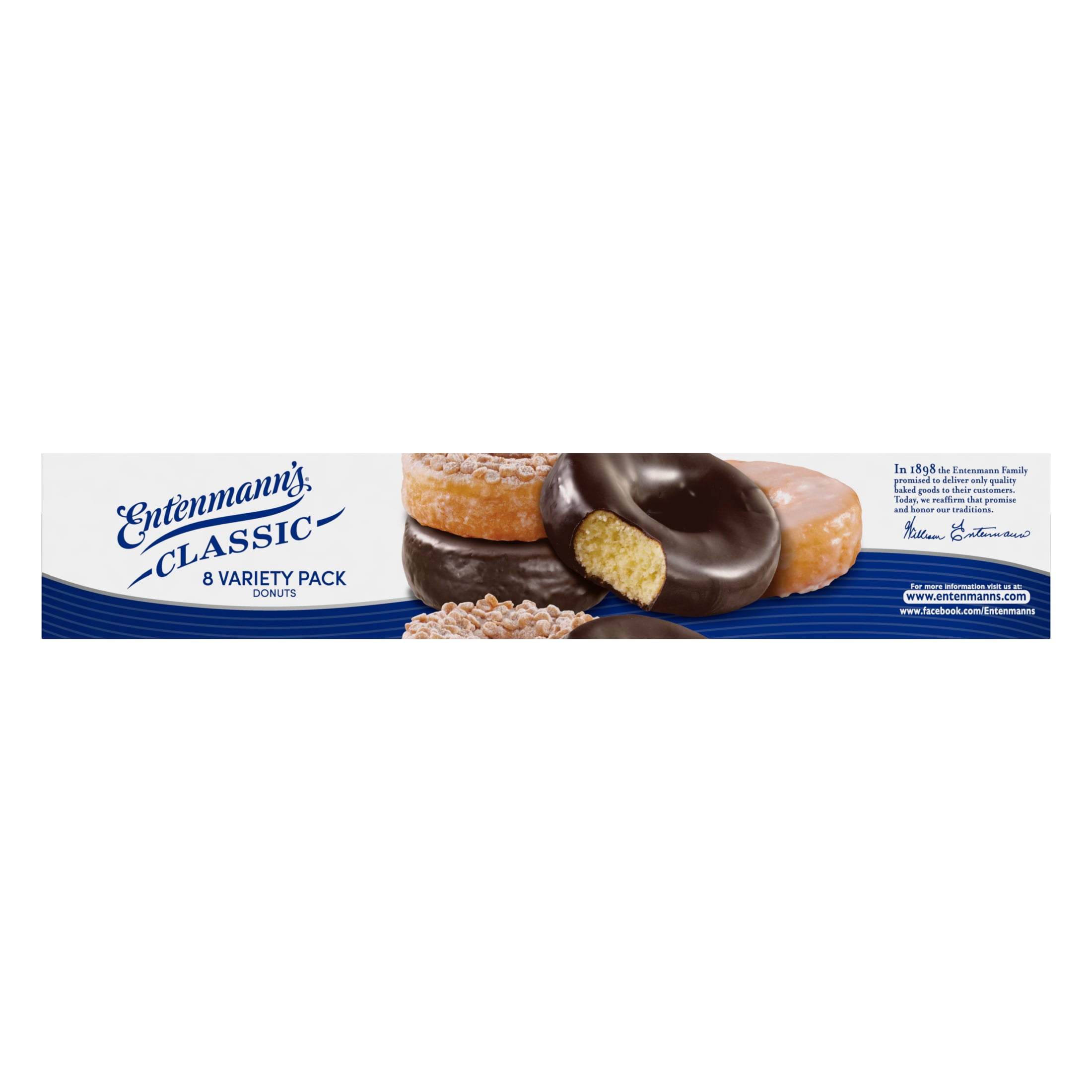 Entenmann's Classic Assorted Donuts, 8 count, Donuts, 16.8 oz Variety Pack