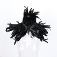 thumbnail image 1 of Chal de plumas, chal de plumas negras, decoración, vestido Punk con cordones, accesorios de disfraz de , Poncho envolvente para el hombro, capa Fernando Capa chal mujer, 1 of 8