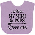 thumbnail image 3 of Inktastic Mimi and Pops Love Me Girls Baby Bib, 3 of 4
