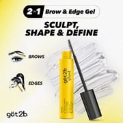 got2b Glued 2-in-1 Brow Gel & Edge Control, Strong Hold Eyebrow & Hair Mascara, 0.54 oz