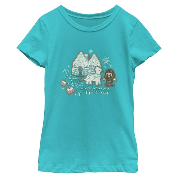 Girls Harry Potter Cozy Snowy Christmas T Shirt