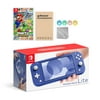 Nintendo Switch Lite Blue with Mario Party Superstars and Mytrix Accessories NS Game Disc Bundle Best Holiday Gift