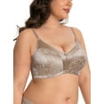thumbnail image 2 of Deyllo Women Plus Size Minimizer Bra Full Coverage Non Padded Comfort Bras Dark Beige Lightweight Dailywear Underwire Bras Clothes Size 38D, 2 of 4