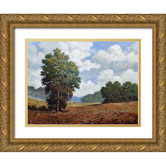 Johnson, Tim 14x12 Gold Ornate Wood Framed with Double Matting Museum Art Print Titled - Countryside
