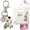 E, variant on Weloille Hummingbird Keychain with Gift Card, Exquisite Pattern Metal Key Ring, Decorative Bag Pendant Accessory, Cute Souvenir Gift for Mother's Day Birthday Anniversary Holiday