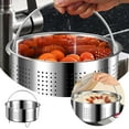 thumbnail image 2 of Stainless Steel Steamer Metal Steamer Inserted Into The Steaming Rack Vegetable And Filter Pot Filter With Handle, 2 of 4