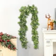 thumbnail image 6 of Luxcidy Artificial Eucalyptus Greenery Plant, Fake Silver Dollar Leaves Garland Wreath Fake Vines with White Flowers Table Runner for Wedding Arch Home Party Mantle Decor (C), 6 of 6