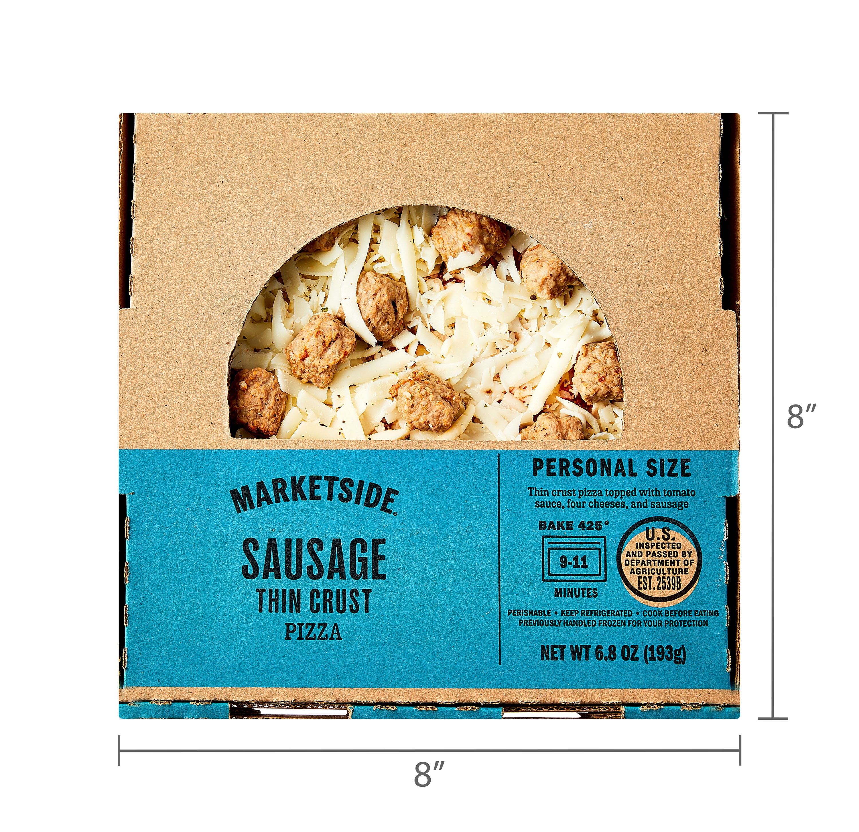 Marketside Personal Size Thin Crust Sausage Pizza 6.8 oz (Fresh)