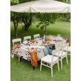 thumbnail image 3 of Outdoor Tablecloth with Umbrella Hole and Zipper, Orange Blue Pumpkins Rectangle Table Cloth 60x102 Inch Waterproof Tablecloth, Thanksgiving Fall Leaves Farmhouse Picnic Table Cover for Patio Camping, 3 of 7