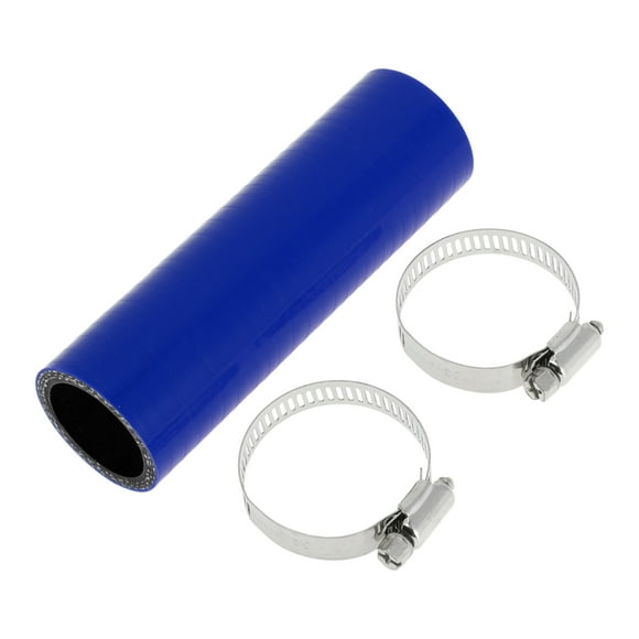 Unique Bargains 1 Set 30mm/1.18" ID 127mm/5" Length 0 Degree Blue Black Car Silicone Hose with Clamps Coolant Hose Universal