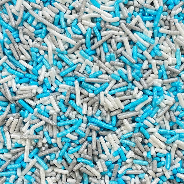 Vermicelles Mélange d'Hiver Bleu, Argent et Blanc 350 g