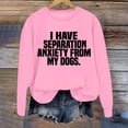 thumbnail image 2 of Women Crew Neck Pullover Zip up Hoodie Women Cropped No Hood Women's Pullover Hoodie Letter Print Round Neck Top for Fall & Winter M, 2 of 6