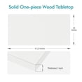 thumbnail image 4 of Kaboon 47.25x30 inch Universal Table Top, 1 inch Thick, White, 4 of 5
