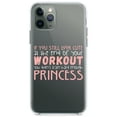 thumbnail image 1 of DistinctInk Clear Shockproof Hybrid Case for iPhone 12 MINI (5.4" Screen) - TPU Bumper Acrylic Back Tempered Glass Screen Protector - Look Cute After Workout Didn't Train Princess, 1 of 2