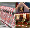 thumbnail image 4 of Juego de 2 luces de cuerda de bastón de caramelo, 100 luces LED rojas y blancas, 8 modos de luces solares para exteriores, Navidad, Año Nuevo, decoraciones de invierno, 4 of 8