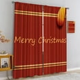 thumbnail image 4 of Merry Christmas Curtains & Drapes, Chinese Red Letter Pattern Blackout Privacy Curtain Panel, Thermal Insulated Wind Blocking Window Curtain for Bedroom Kitchen Living Room Home Decor-W52xL84in, 4 of 6