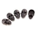 thumbnail image 5 of Juego de 5 tachuelas metálicas con forma de calavera estilo gótico punk de 21x15 mm con cierre de rosca para bolsos, zapatos y accesorios de cuero. Negro, 5 of 6