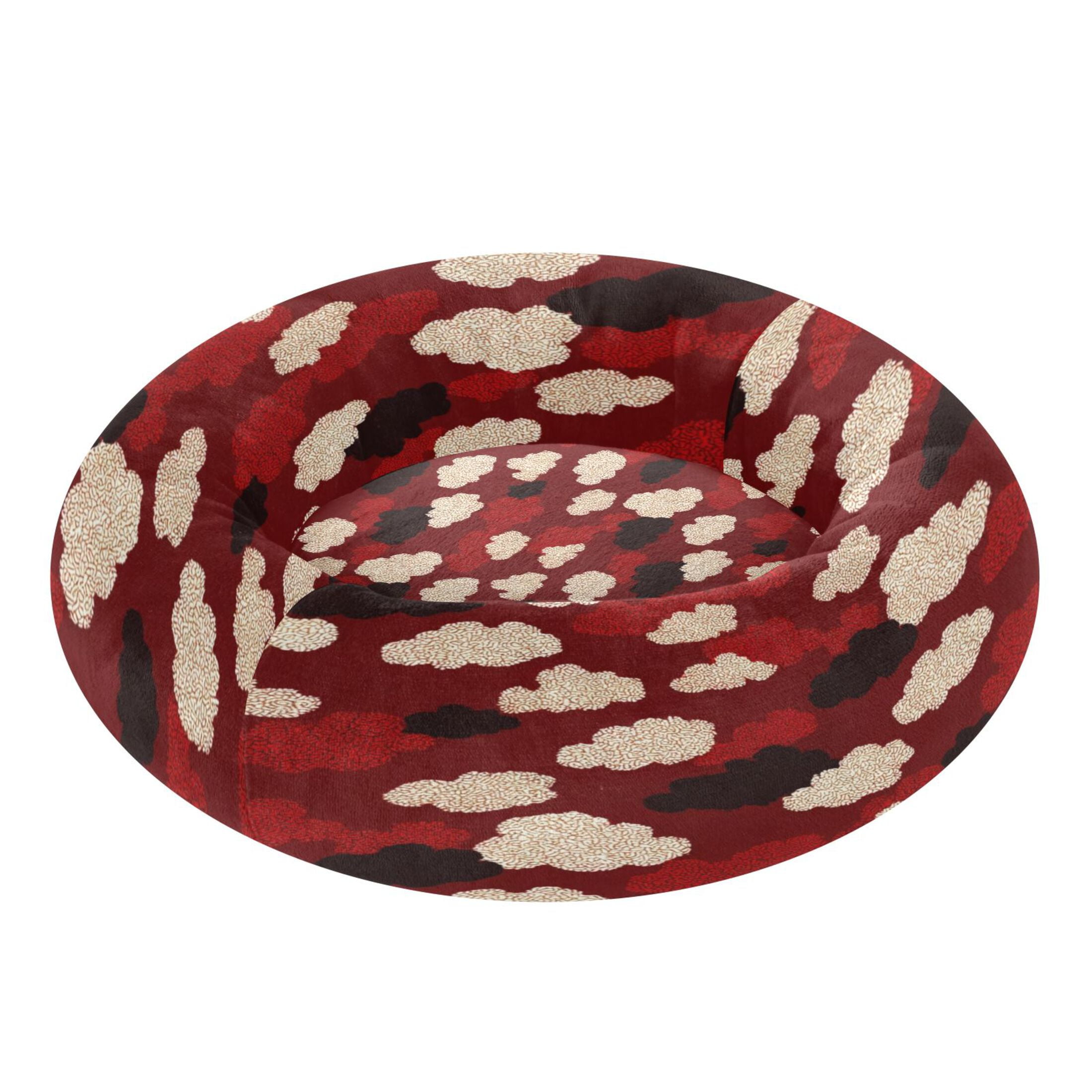 Iauyy Pet Couch Donut Cat Bed for Indoor Cats/Small Dogs Washable & Machine with Non-slip Bottom Calming Cat Furniture, Little Cloud (M)