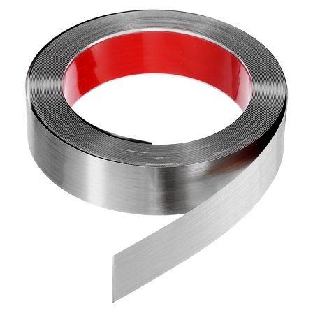 Uxcell 39.4ft x 1.58" Wall Trim Self Adhesive Stainless Steel Brushed Finish Trim, Silver