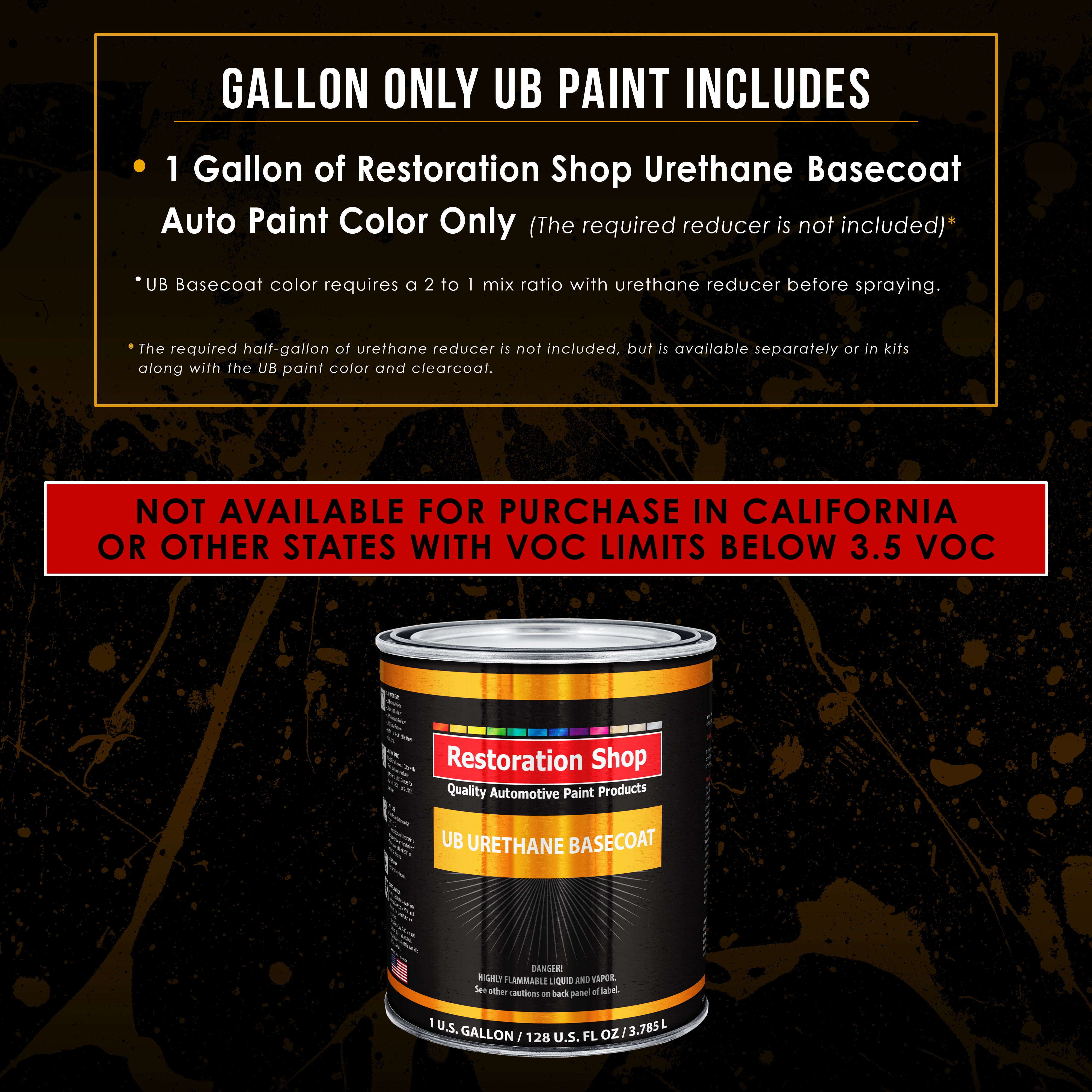 Anniversary Gold Metallic 1 Gallon URETHANE BASECOAT Car Auto Body Paint