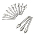 thumbnail image 3 of Tongliya 10pcs Metal 10pcs Multi Tool HSS Engraver Drill Bits For Dremel Rotary Tool Set Shank Grinding Head File 10pcs Silver, 3 of 6