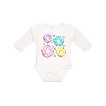 

Inktastic Easter Pastel Donuts with Frosting and Stars Gift Baby Boy or Baby Girl Long Sleeve Bodysuit