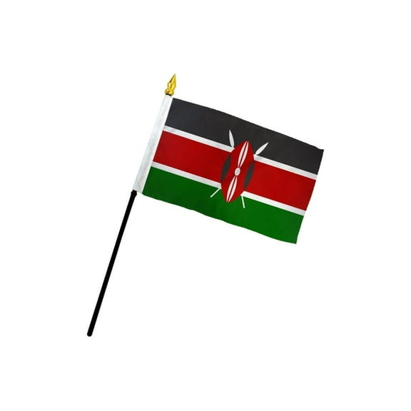 Kenya 4x6in Stick Flag