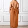 thumbnail image 6 of Glisme Casual Dresses For Women Plus Size Dress Sleeveless Loose Backless Maxi Robe Housecoat Wear Summer Outfit Orange Sundress Party Dresses, 6 of 6