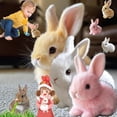 thumbnail image 1 of Conejito realista de Toy Bunny Bunby que se mueve para niños, color marrón, 1 of 6