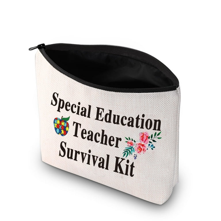 Special Education Teacher Survival Kit Makeup Bag Sped Teacher's Gift ABA Therapist Teacher Pencil Pouch Special Ed