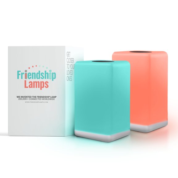 FriendLi Friendship Lamp - Subscription Required Wi-Fi LED Light for Long Distance Touch Lamp, Perfect Gift for Connection, Best Friend, Relationship, Family, Friendship, Unique Gifts (Set of 2)