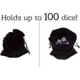 thumbnail image 2 of Wiz Dice Large 7” x 5” Black Velour Pouch with Drawstring, 2 of 5