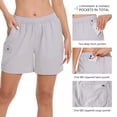 thumbnail image 5 of Women’s 5” Fishing Hiking Quick Dry Cargo Shorts with Zipper Pockets UPF 50+ Water Resistant Summer Casual Shorts FP04W, 5 of 7