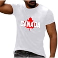 thumbnail image 2 of Purcolt Men's Canada Day Shirt Short Sleeve T-Shirts Maple Leaf Graphic Tees Shirts Summer Patriotic Tshirts Tops, 2 of 7
