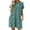 Green Flower, variant on EASYBRAUS Women Loose A Line Midi Dress Short Sleeve Pocket Casual Summer Dress
