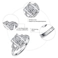 thumbnail image 5 of VAKKI 2.5ct Radiant Cut Women Engagement Ring 925 Sterling Silver White Gold Plated White Birthstone Simulated Diamond Ring, 5 of 5