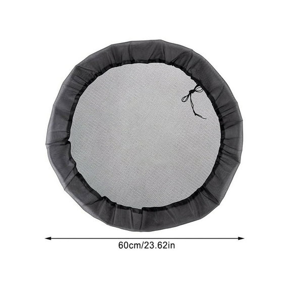 60CM Rain Barrel Cover Mesh Net with Drawstring Cord Water Butt Protection Lid for Outdoor Garden Containers Fangkenuo