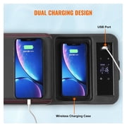 Car Refrigerator 8L, 12V/24V Portable Fridge Freezer,4°F to 68°F, Compressor Cooler, Car Armrest Design, Bluetooth, Camping Fridge