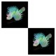 thumbnail image 3 of Methold Paisajismo Acuario Decoración Fluorescente Simulación Resplandor León Peces Tropical Pecera Ornamental Azul 2piezas Methold CBP005559, 3 of 5