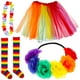 thumbnail image 2 of KAKOWELY 1 juego de accesorios para disfraz de Orgullo, falda tutú de tul, diadema de flores, calcetines por encima de la rodilla, accesorios para disfraz de Orgullo para niñas, 2 of 4