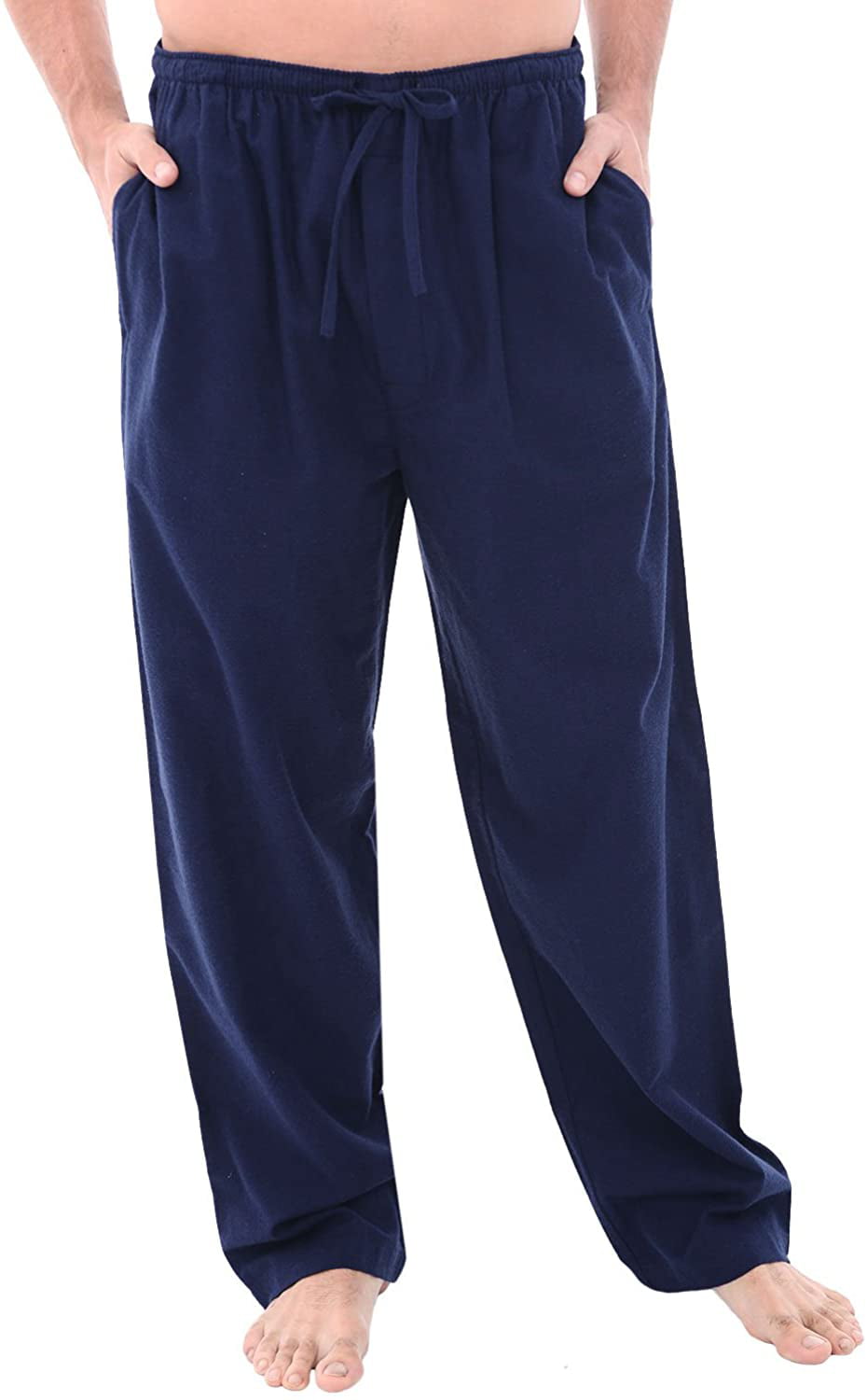 Men's Lightweight Flannel Pajama Pants, Long Plaid Cotton Pj Bottoms ...