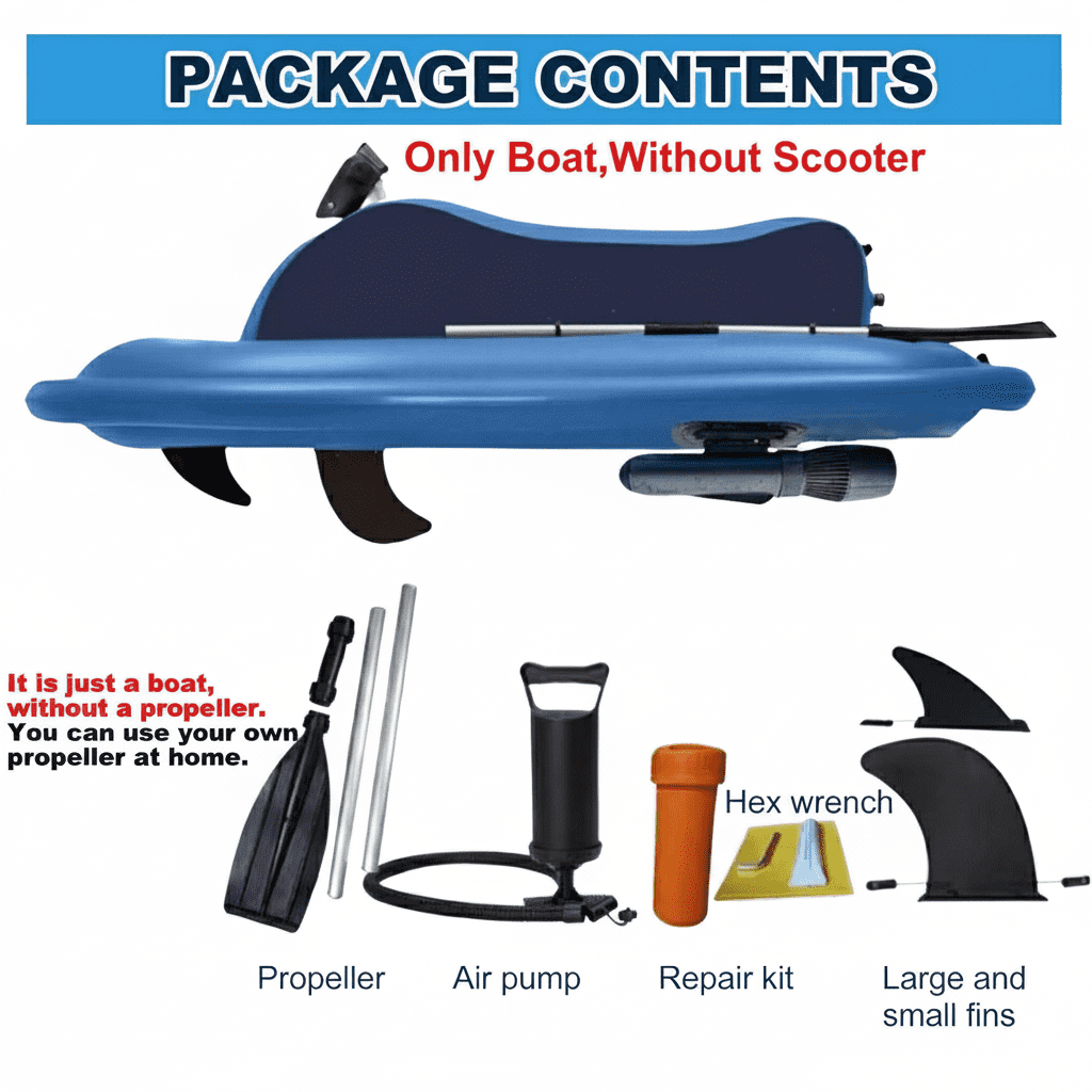 Camolech W5 Electric Inflatable Boat, PVC Motor Boat, Pool Float, Inflatable Jet Ski, Pool Toys, Marine Motor Boat