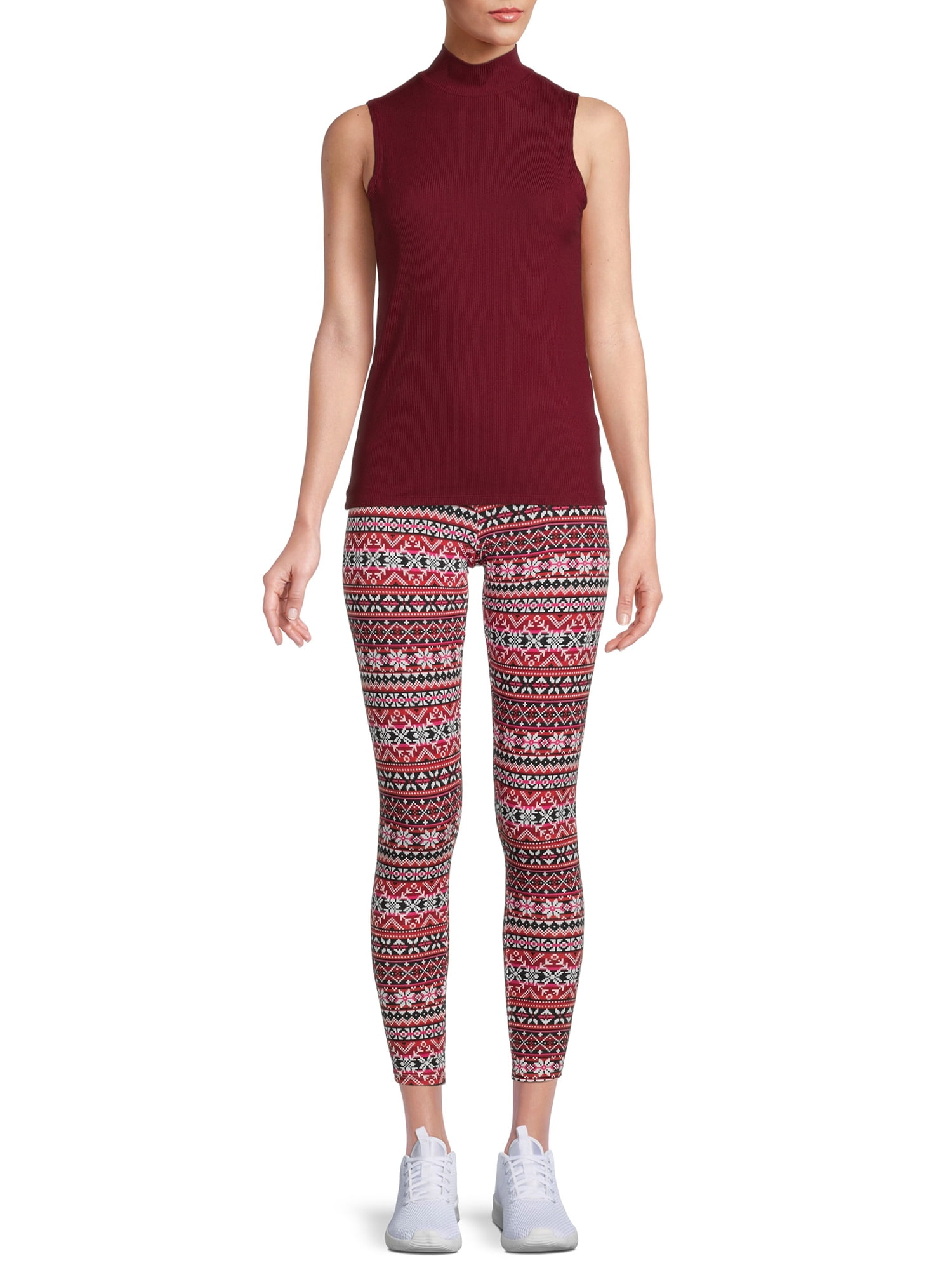 No Boundaries Juniors' Christmas Ankle Leggings