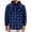 Blue, variant on APEXFWDT Flannel Sherpa Jacket for Men Thick Fleece Button Down Hoodies Big and Tall Plaid Quilted Winter Jackets Coat with Hood S-5XL