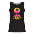 thumbnail image 4 of Zylanna Men's Hawaii Tank Tops Pullover, Beach Vacation Sleeveless Crew Neck Cool Vest Casual T-Shirts for Men Black Size M, 4 of 4