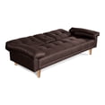 thumbnail image 4 of Sofá Cama de Lino Chocolate Makora Modelo Hendrix Con Portavasos, 4 of 9