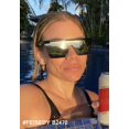 thumbnail image 4 of Gafas de Sol FEISEDY Sobredimensionadas de Estilo Plano Cuadrado Protección UV400 B2470, 4 of 8