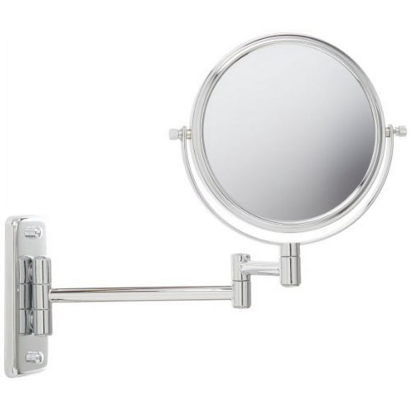 Jerdon Miroir de Maquillage Mural 6 Pouces avec Grossissement 5x, Finition Chromée, Cadre de Miroir de 6 Po de Diamètre